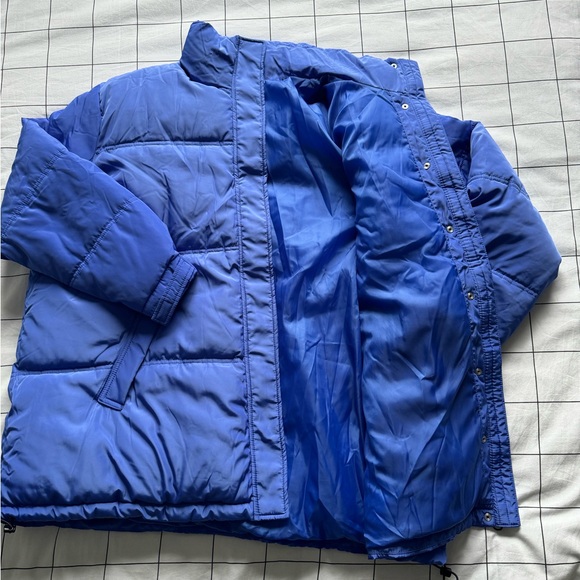 Puffer Coat In Violet-Blue - Picture 6 of 7